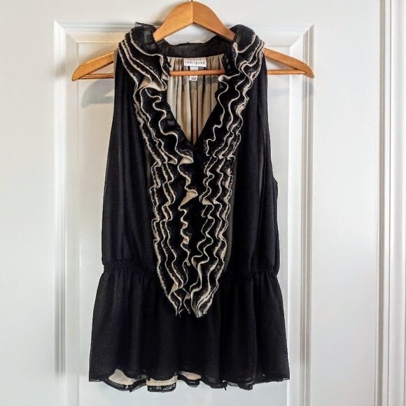 Robert Rodriguez Ruffled Peplum Sleeveless Top - Picture 2 of 8